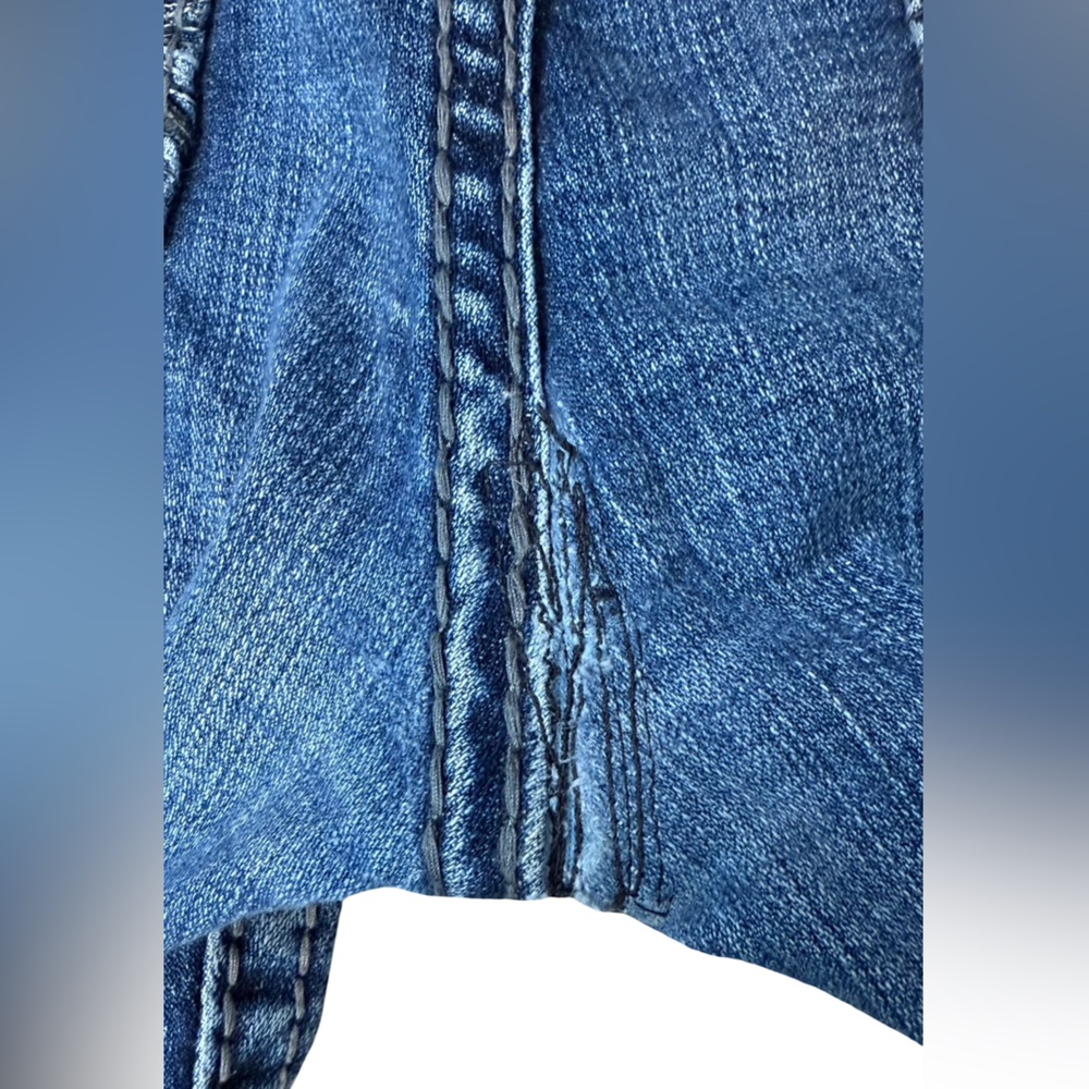 Rock Revival Men's Dark Slim Straight Fleur De Lis de Jeans 36X27 - Picture 13 of 15